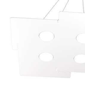 Lámpara de araña moderna Top Light ECHO 1161 S6 metal blanco gx53 led