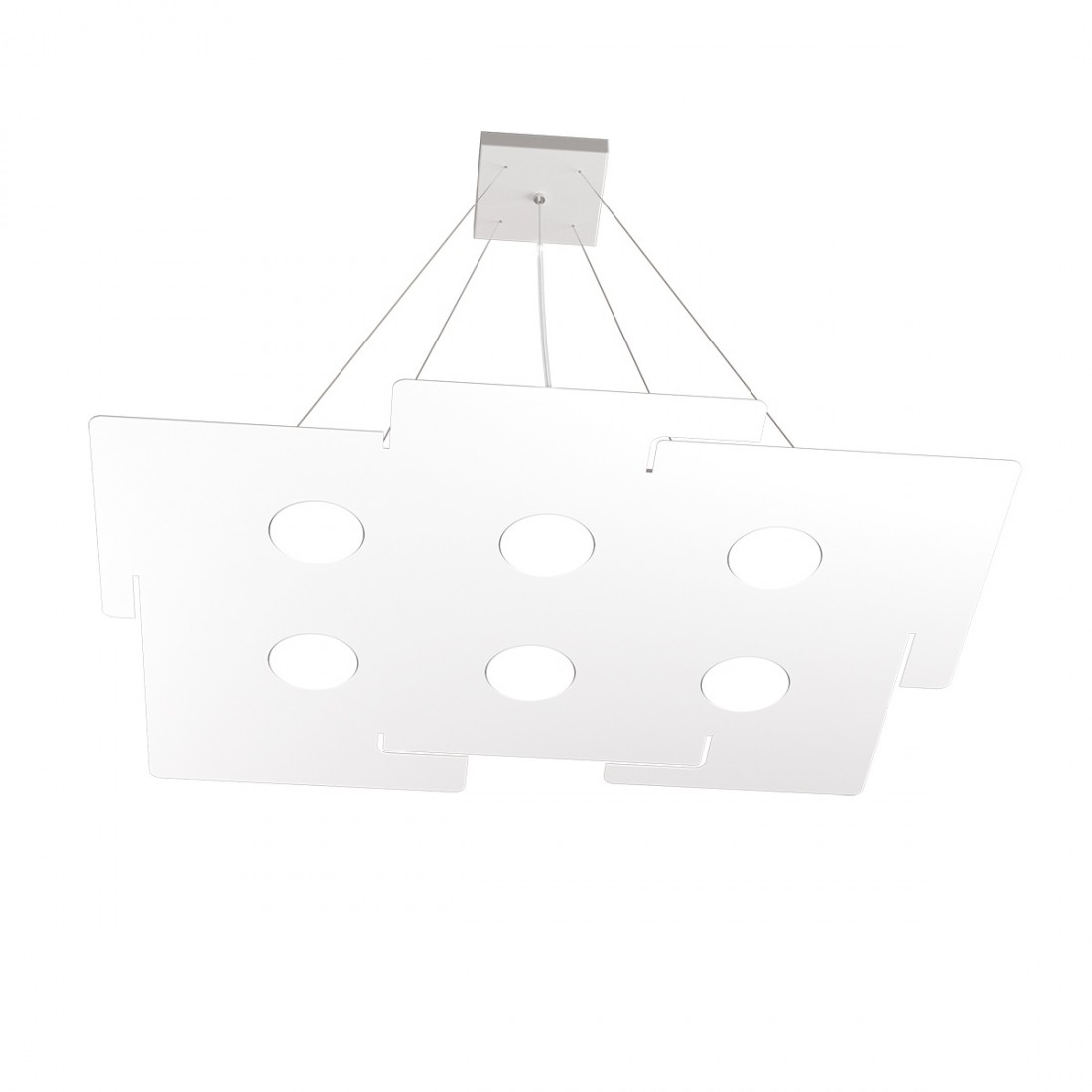 Lámpara de araña moderna Top Light ECHO 1161 S6 metal blanco gx53 led