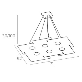 Lámpara de araña moderna Top Light ECHO 1161 S6 metal blanco gx53 led