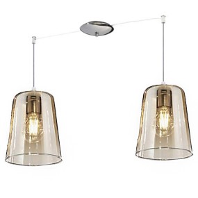 Doble suspensión Top Light SHADED 1164cr S2 E27 LED cristal Pyrex coloreado