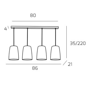 Top Light Pendelleuchte SHADED 1164CR S4 R E27 LED-Farbglas