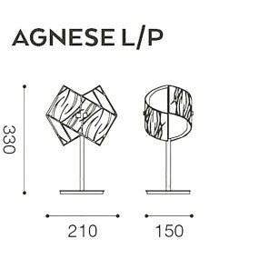 Lámpara moderna abat-jour o sobremesa Agnese LP Gea luz led