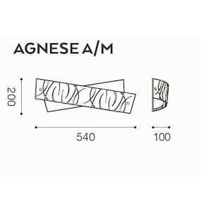 Aplique de pared moderno o lámpara de pared Agnese AM Gea luz led