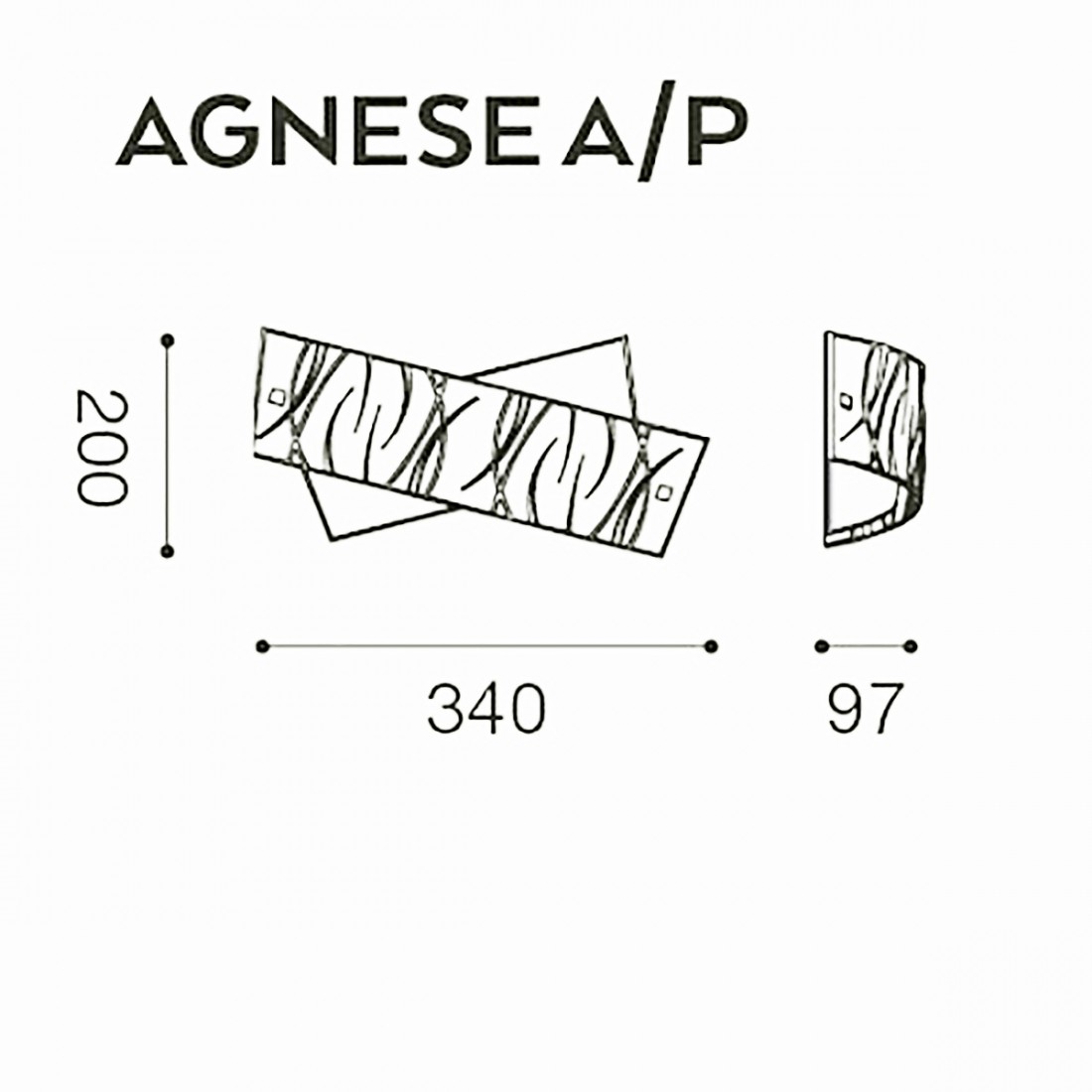 Applique o lampada da parete moderno Agnese AP Gea luce a led