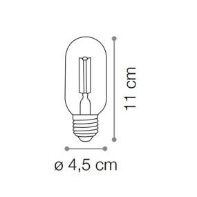 Vintage Braunglas Zylinder Glühbirne E27 LED. Sehr warmes Licht.