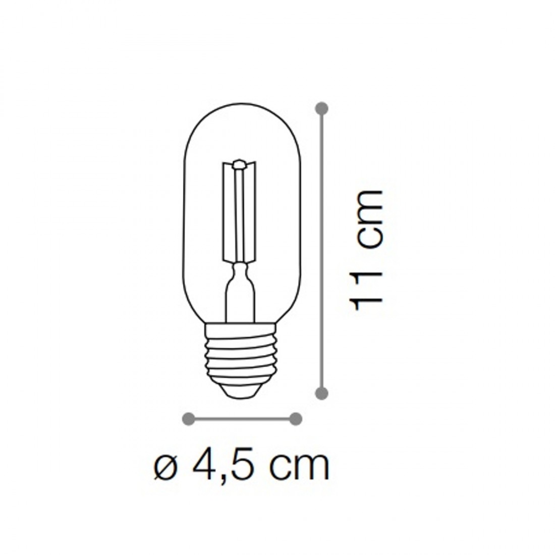 Bombilla led e27 cilindro de cristal ámbar vintage. Luz muy caliente.