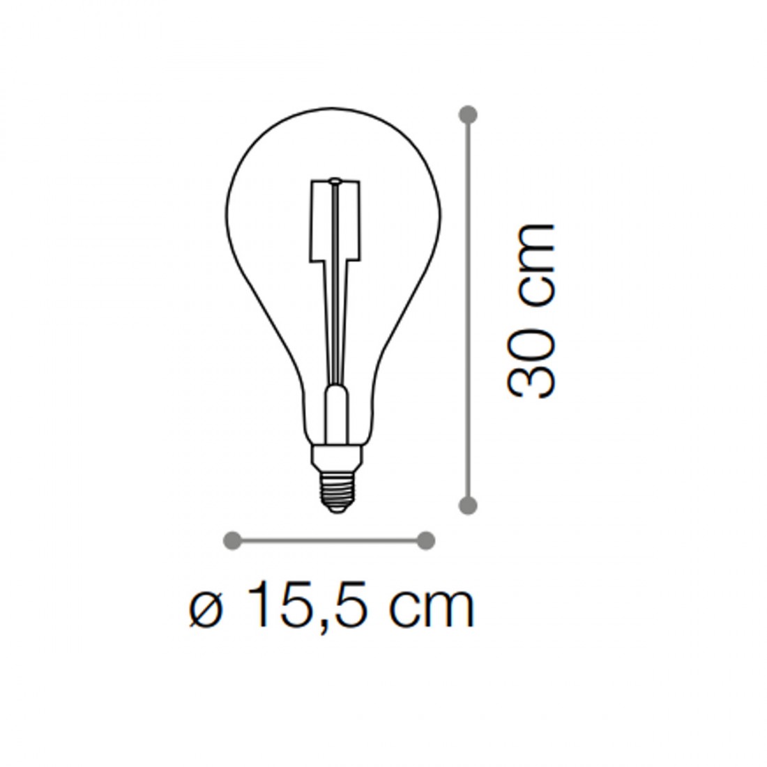 Ampoule vintage goutte en verre ambré e27 led. Lumière très chaude.