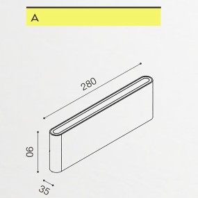 Gea Led TAARHI 280 GES884C IP54. Applique de jardin à led