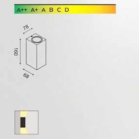 Aluminium-Wandleuchte Gea...