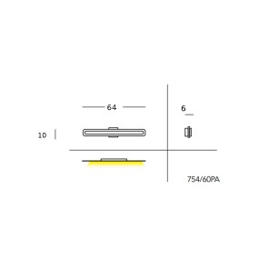 Plafoniera TRATTO 754 60PA Cattaneo illuminazione