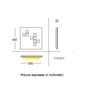 Plafoniera PLATEAU 773 52P Cattaneo illuminazione