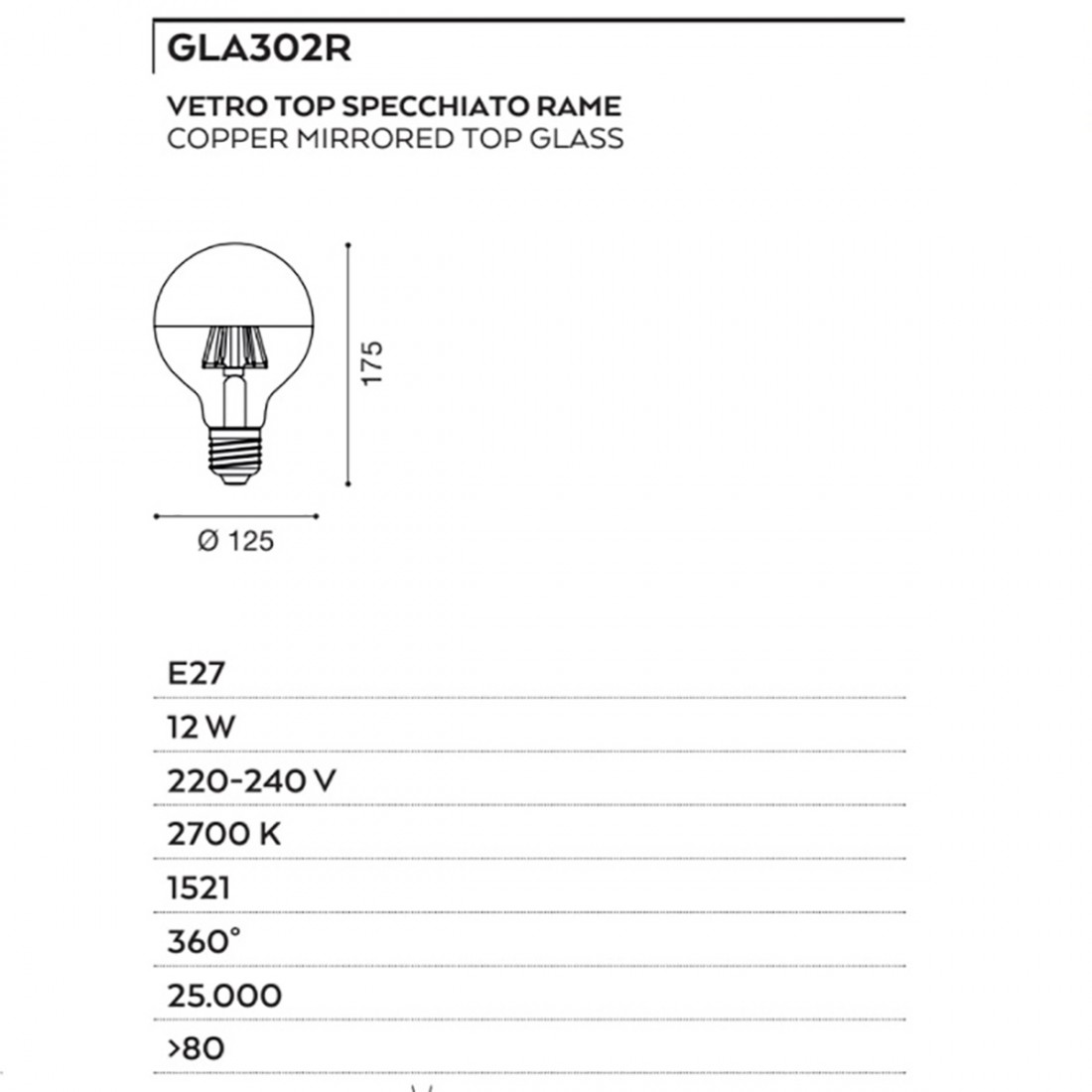 Lampada a LED globo con cupola colorata - E27