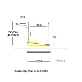 Lustre moderne Cattaneo éclairage KATANA 870 100S LED