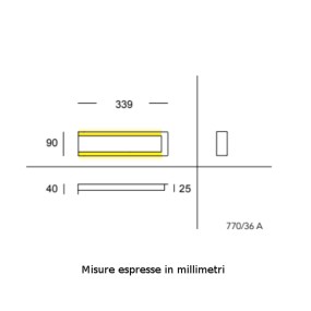 Moderne Wandleuchte Cattaneo Beleuchtung ABBRACCIO 770 36A