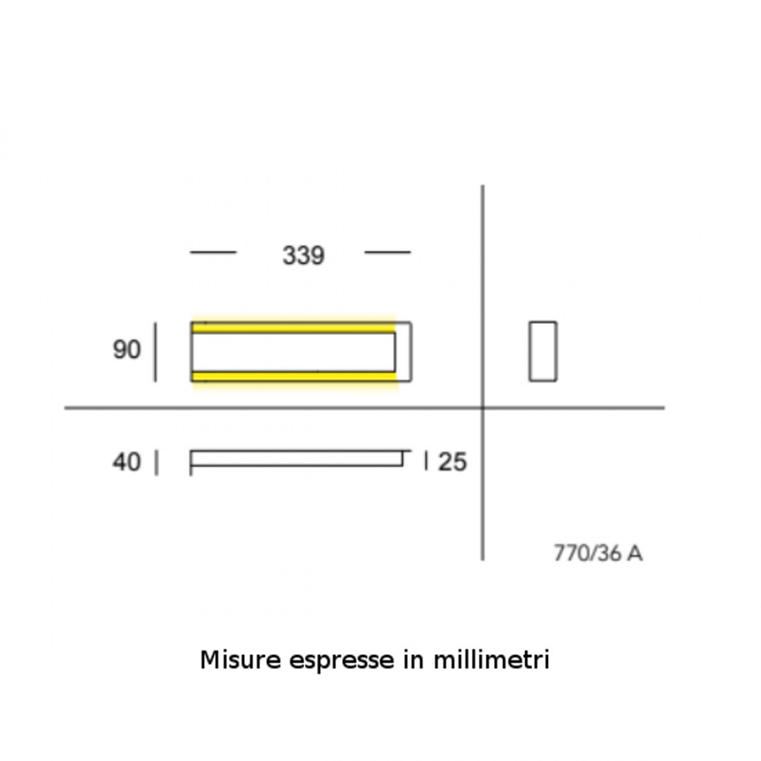 Aplique moderno Cattaneo iluminación ABBRACCIO 770 36A