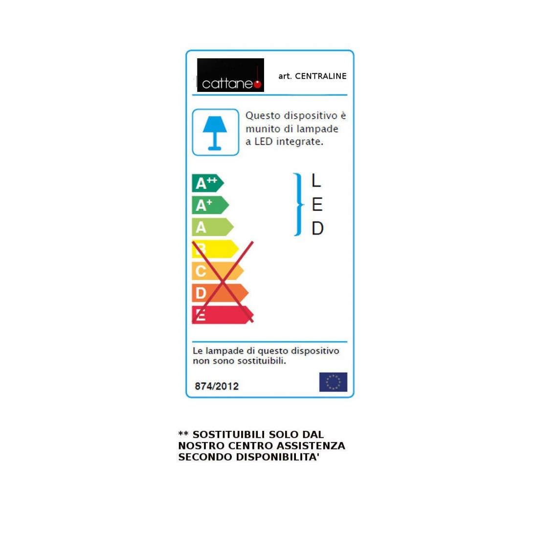 Plafonnier moderne Cattaneo CENTRELINE 890 70PA LED, dimmable