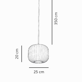 Araña clásica Sikrea CARMEN 2 E27 LED cristal rayado