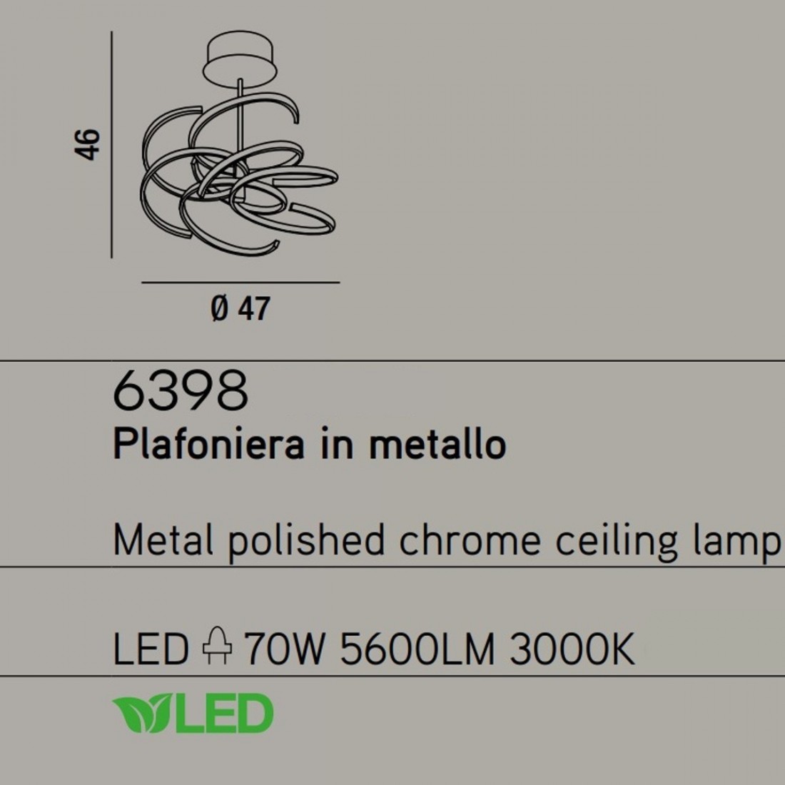 Lampadario moderno Perenz NEST 6397 B LC 3000°K LED da interni