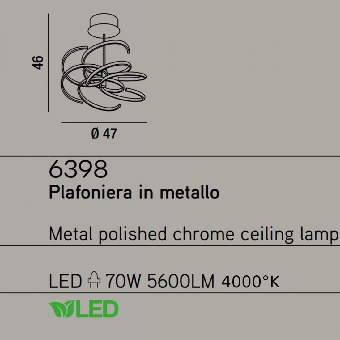 Plafoniera NEST 6398 B LN Perenz illumina