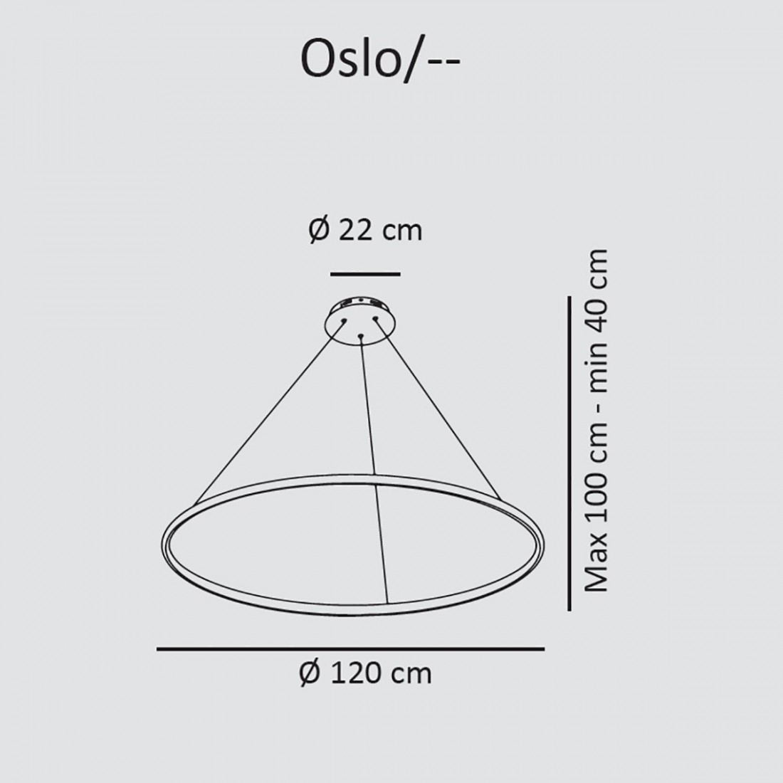 Lampadario led Sikrea Group OSLO 120 o 2529 dimmerabile