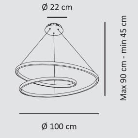 Lámpara moderna LED Sikrea GLEM 100 2390 2383
