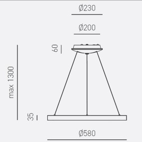 Lampadario anello Gea Luce KRIZIA SM B