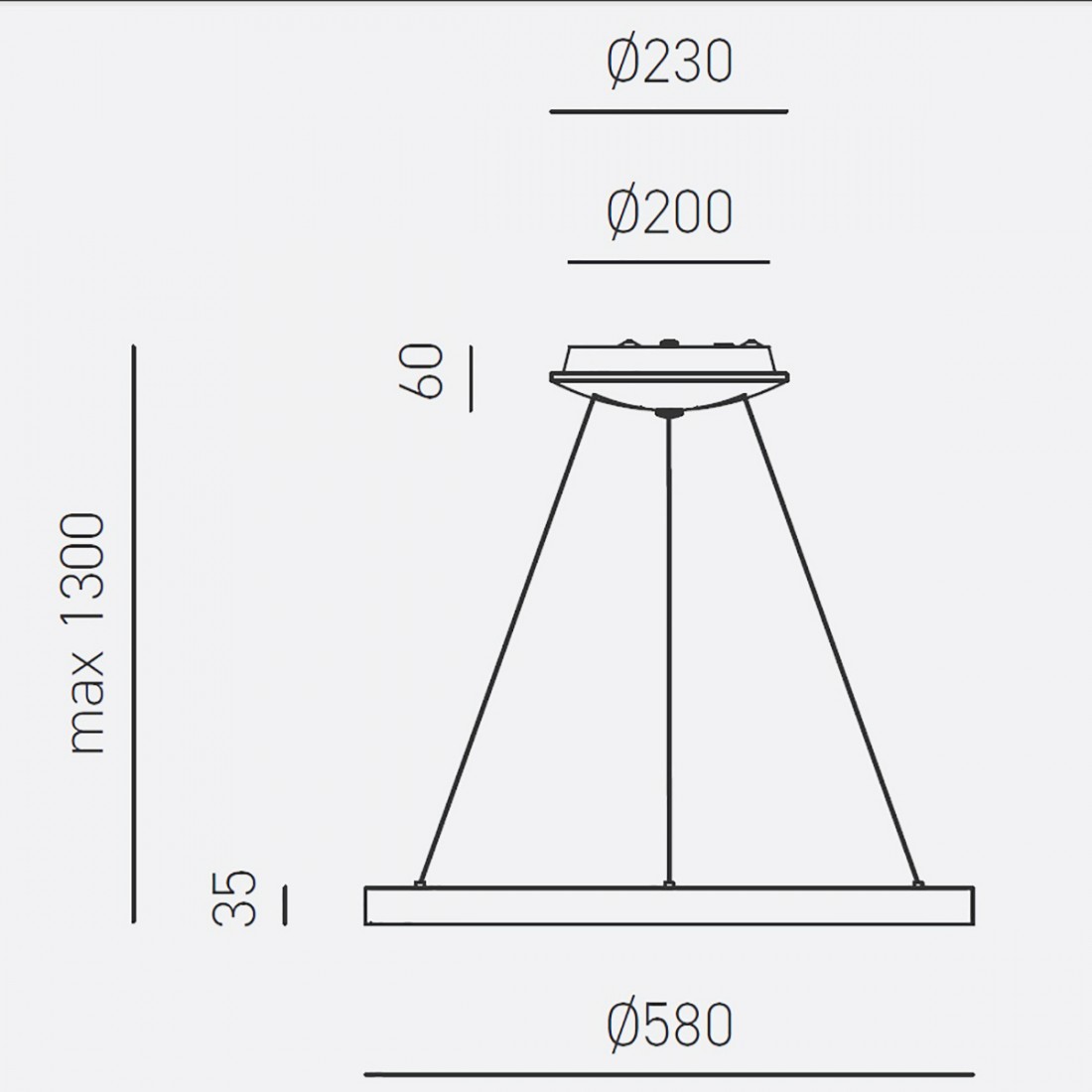 Lampadario anello Gea Luce KRIZIA SM B