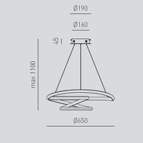 Lampadario led Gea Luce DIVA SG B