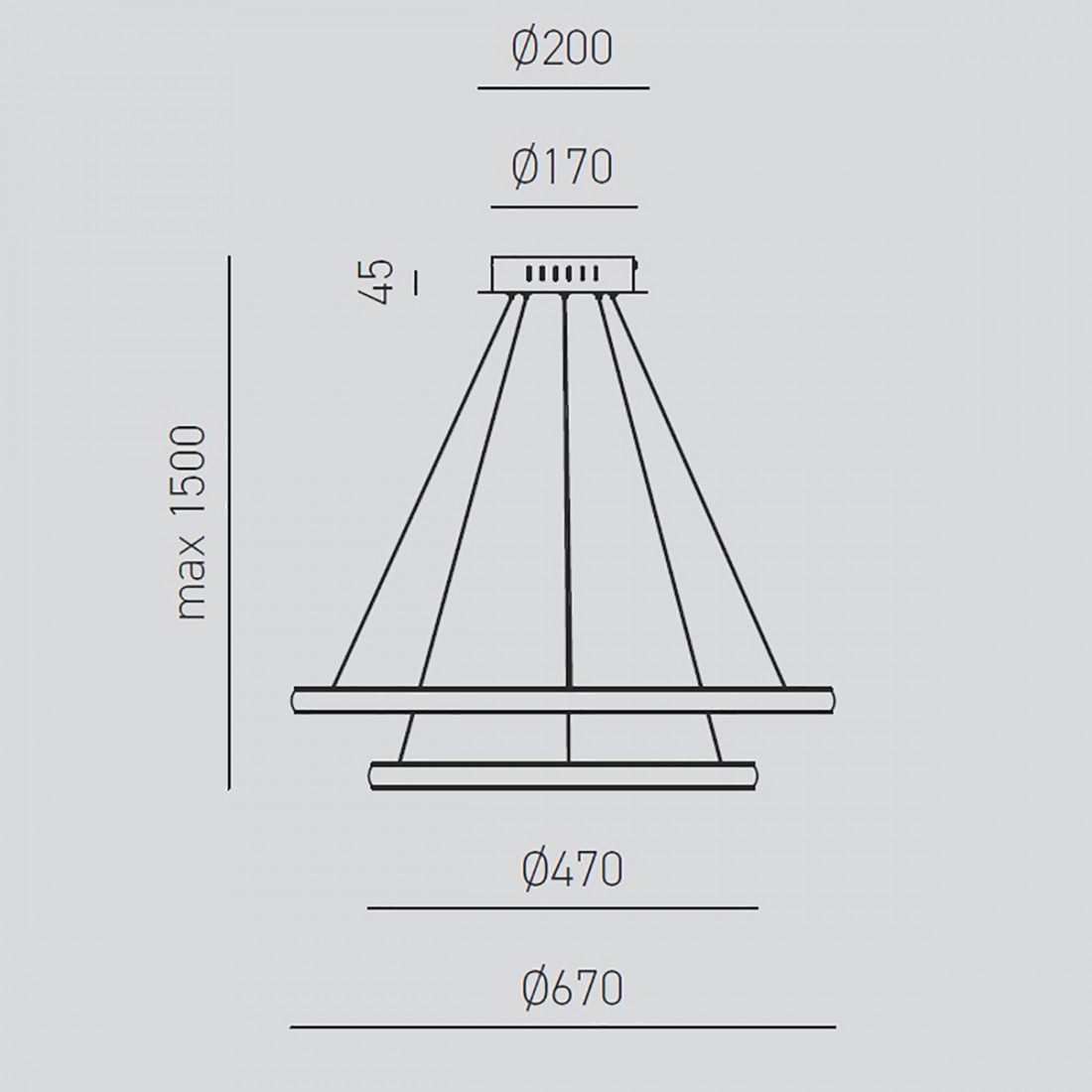 Gea Luce lámpara clásica IOLE S2 O 42W LED clásica