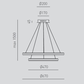 Lámpara de araña moderna LED Gea Luce IOLE S2 42W