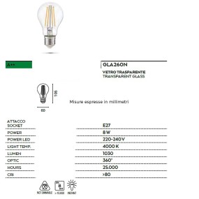 Gea Led GLA260N E27 LED pour douille E27, lumière naturelle