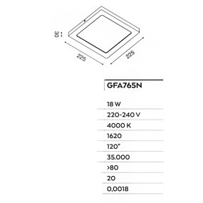 Moderne Deckenleuchte Gea Led GFA765N LED, diffuses Licht