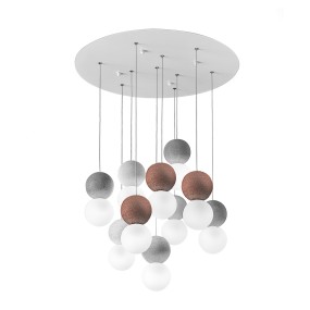 Moderner Kronleuchter Gea Luce SFERA S10 aus Glas und Beton