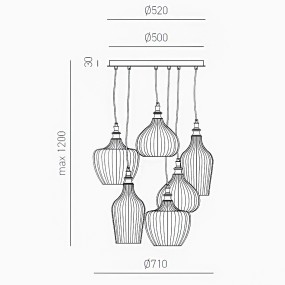 Lámpara moderna Gea Luce CLEOFE S6