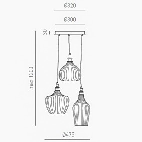 Gea Luce CLEOFE S3 moderner Kronleuchter aus weißem Glas