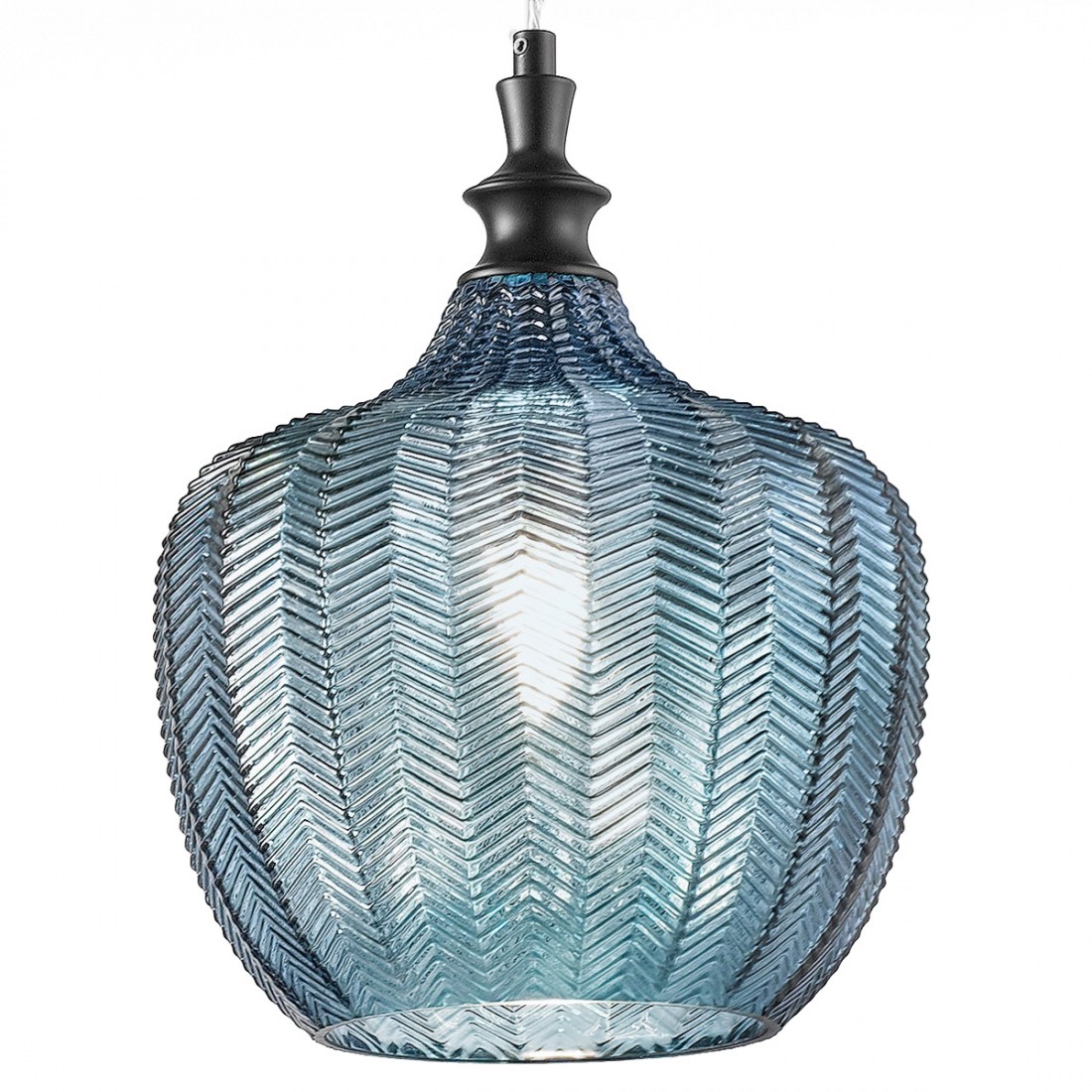 Lustre moderne Gea Luce CLEOFE S10 E27 LED verre cobalt