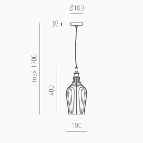 Lustre moderne Gea Luce CLEOFE S12 E27 LED verre blanc