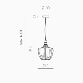 Gea Luce araña moderna CLEOFE S10 E27 LED cristal cobalto