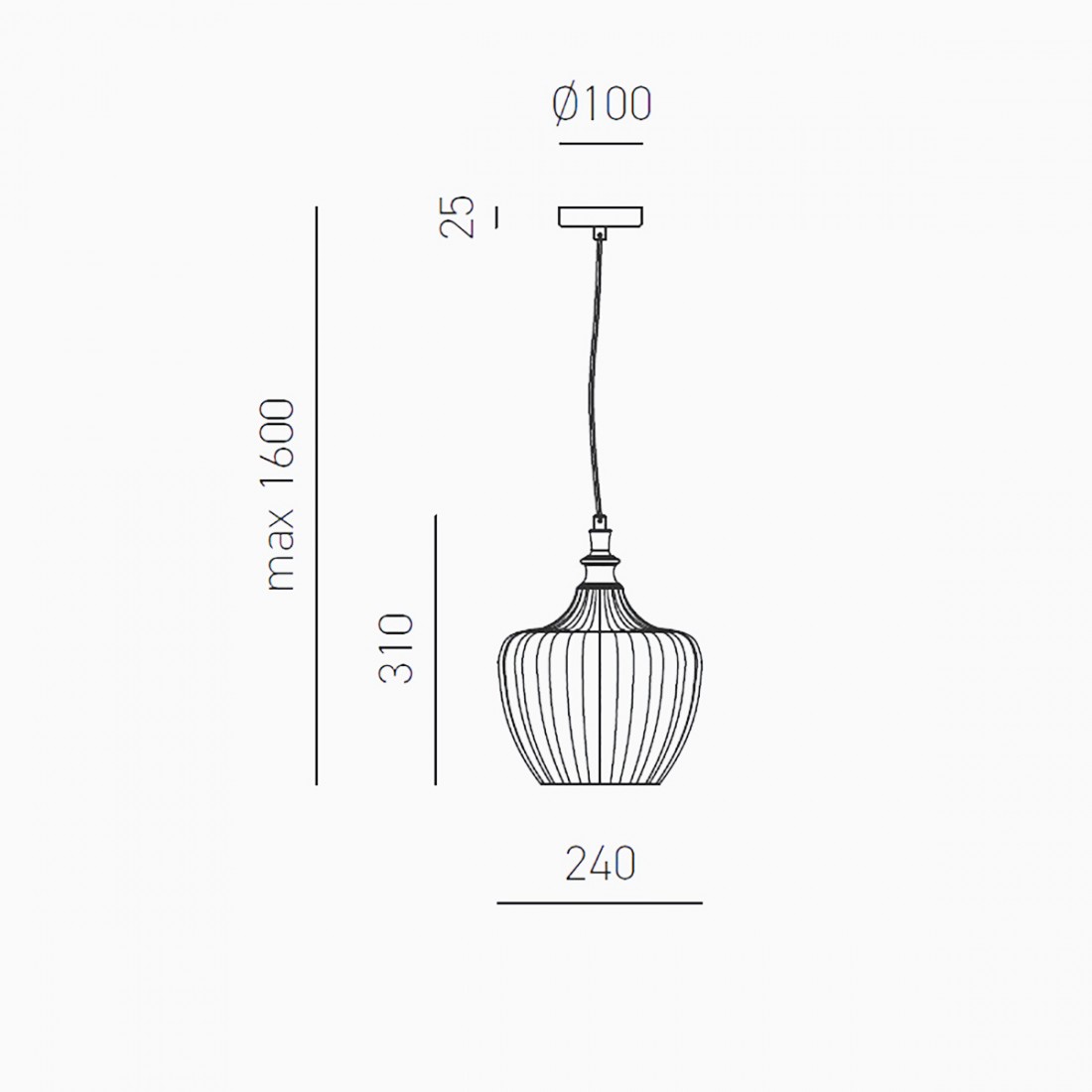 Lustre moderne Gea Luce CLEOFE S10 E27 LED verre cobalt