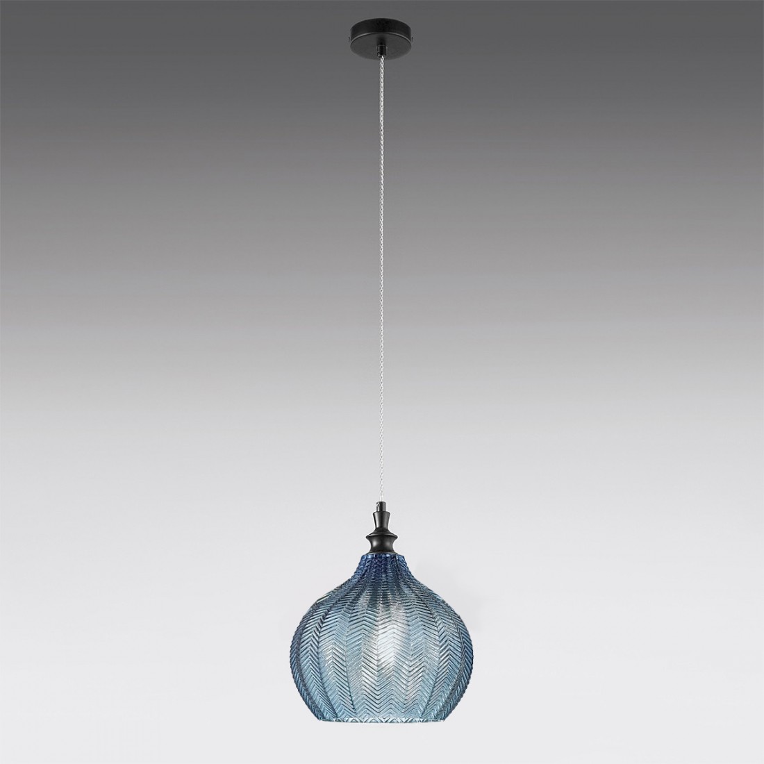 Lustre moderne Gea Luce CLEOFE S11 E27 LED verre cobalt