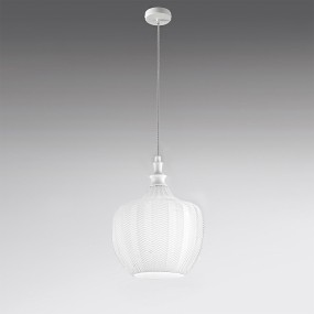 Lampadario moderno Gea Luce CLEOFE S10 vetro bianco
