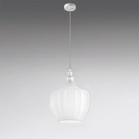 Lustre moderne Gea Luce CLEOFE S10 E27 LED verre blanc