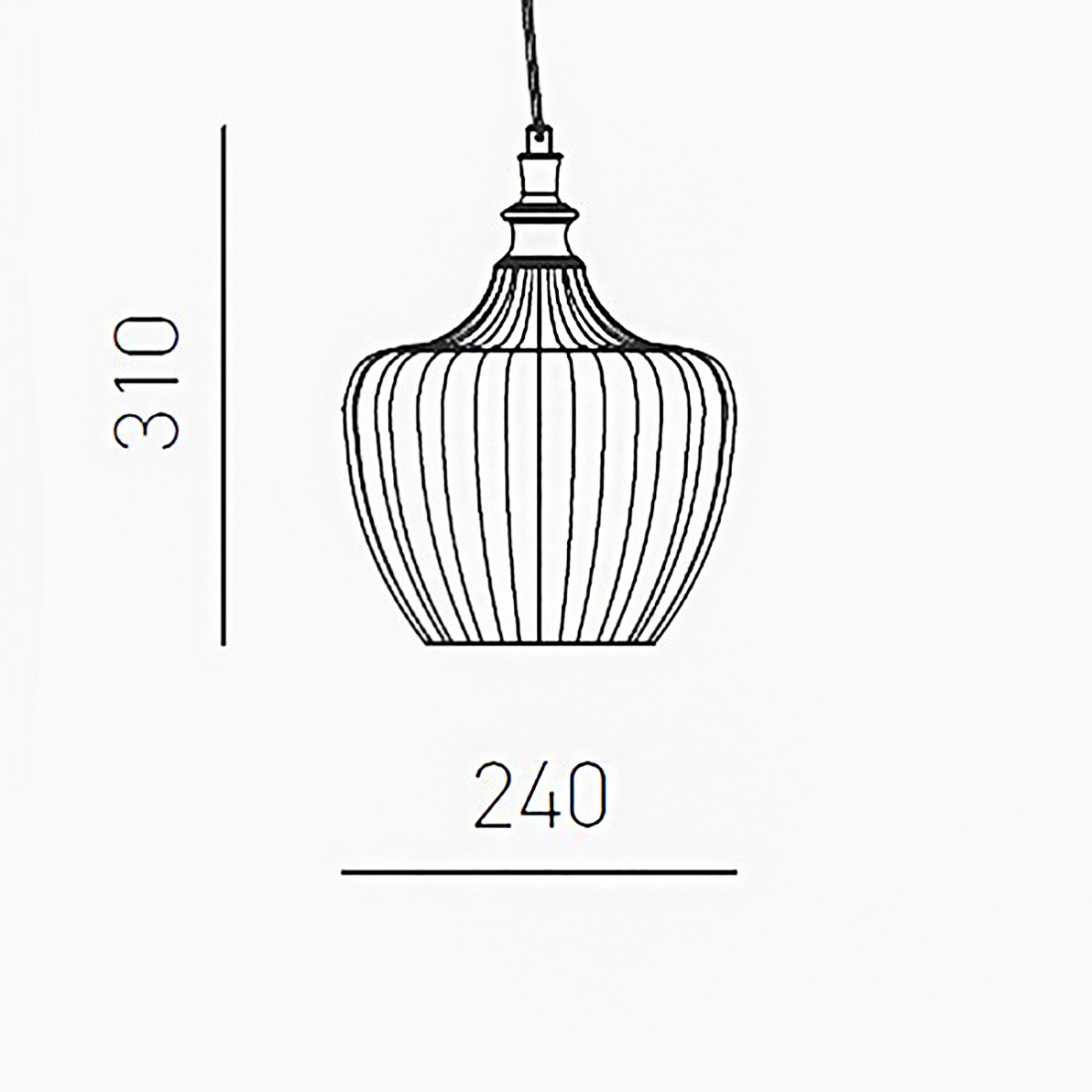 Gea Luce lámpara clásica CLEOFE S10 E27 LED cristal ocre