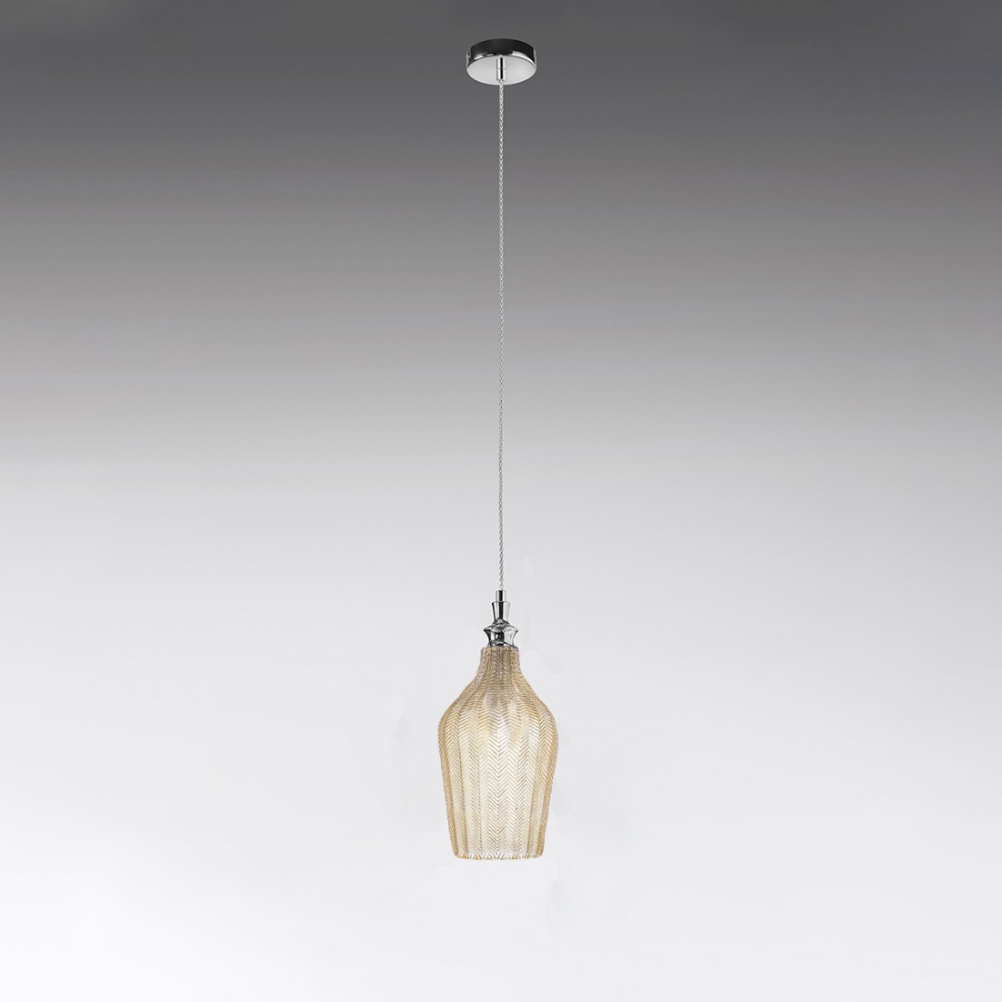 Lampadario classico Gea Luce CLEOFE S12 vetro ocra