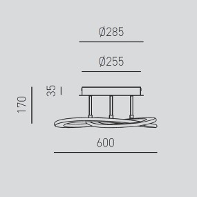 Plafoniera led Gea Luce YARA PM N 40W LED alluminio