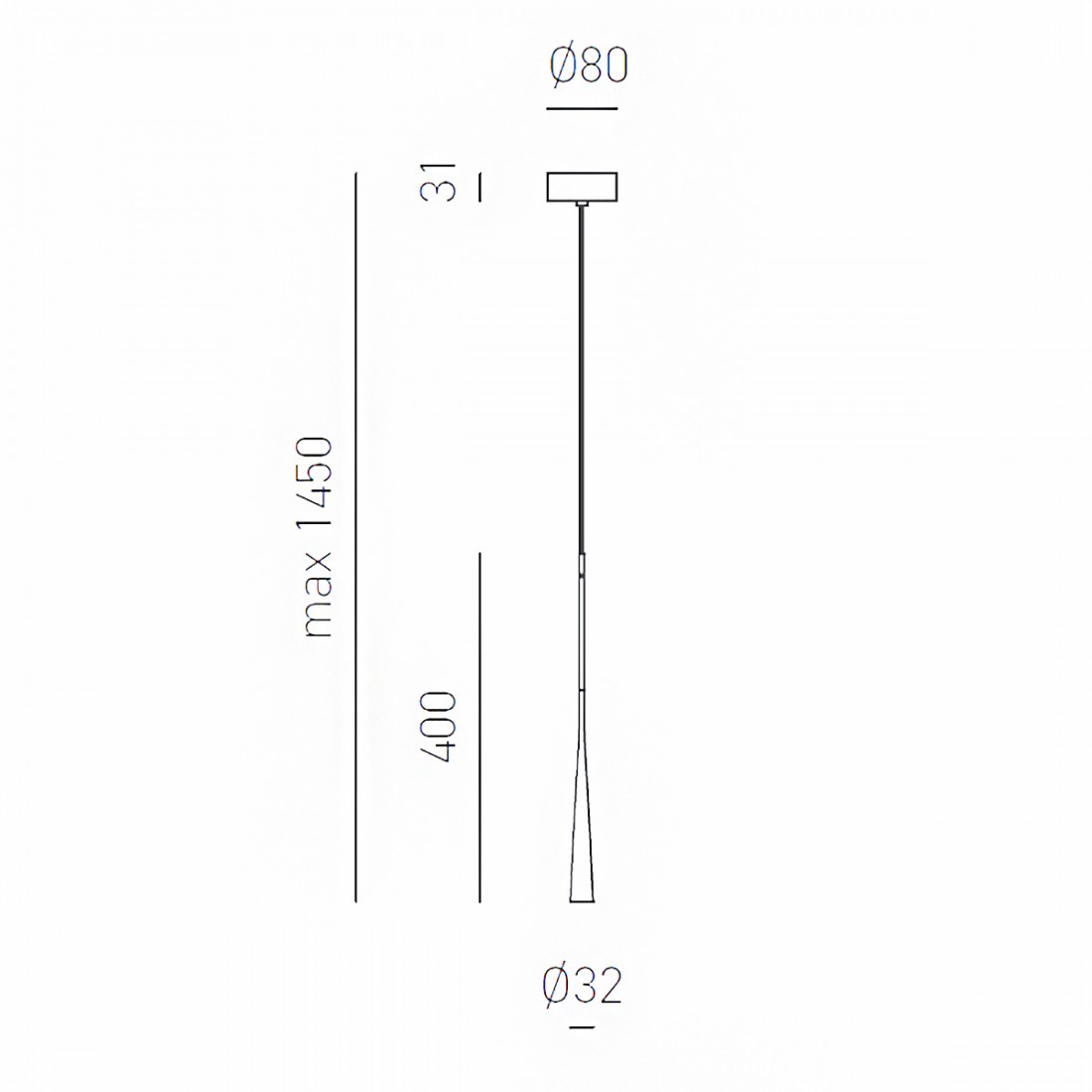 Plafón led Gea Luce DAFNE SG negro moderno