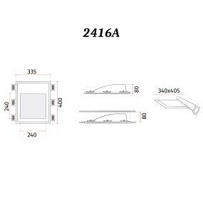 Faretto incasso gesso Belfiore 9010 2416A