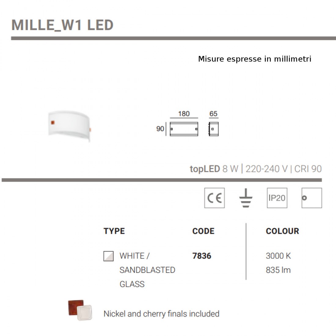 Applique MILLE 7836 Linea Light group