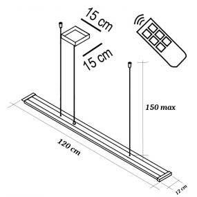 Promoingross PIXEL S120DIM WH lustre LED moderne dimmable