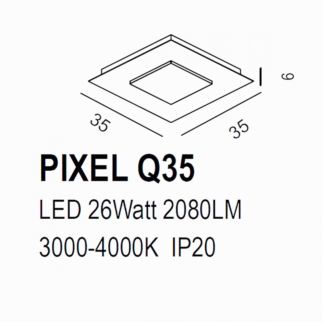 Promoingross Q35 LED Silberblattschalter Deckenleuchte